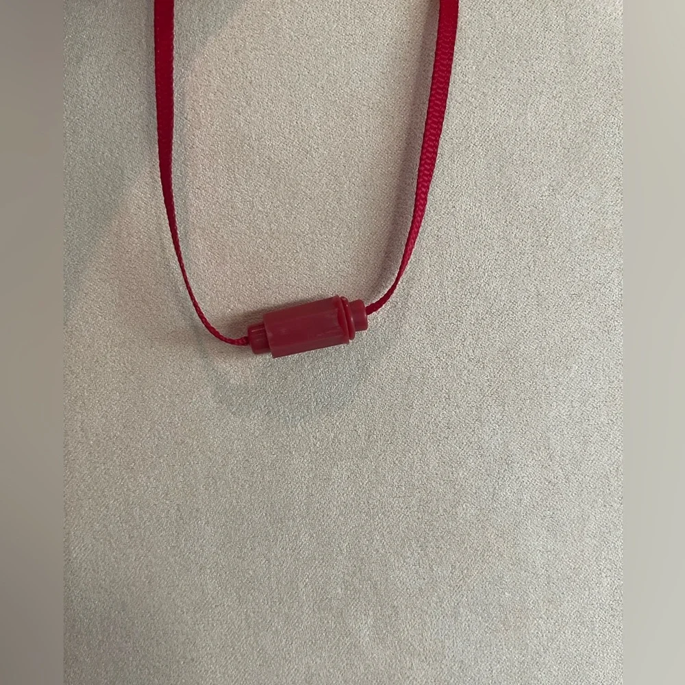 Girls Beaded Necklace with Flower, Approx 17 in, Red/Gold